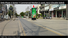 DHA Phase 3 Sector Y Commercial Market, in-front of Ideas & Khaadi (1 Spot)